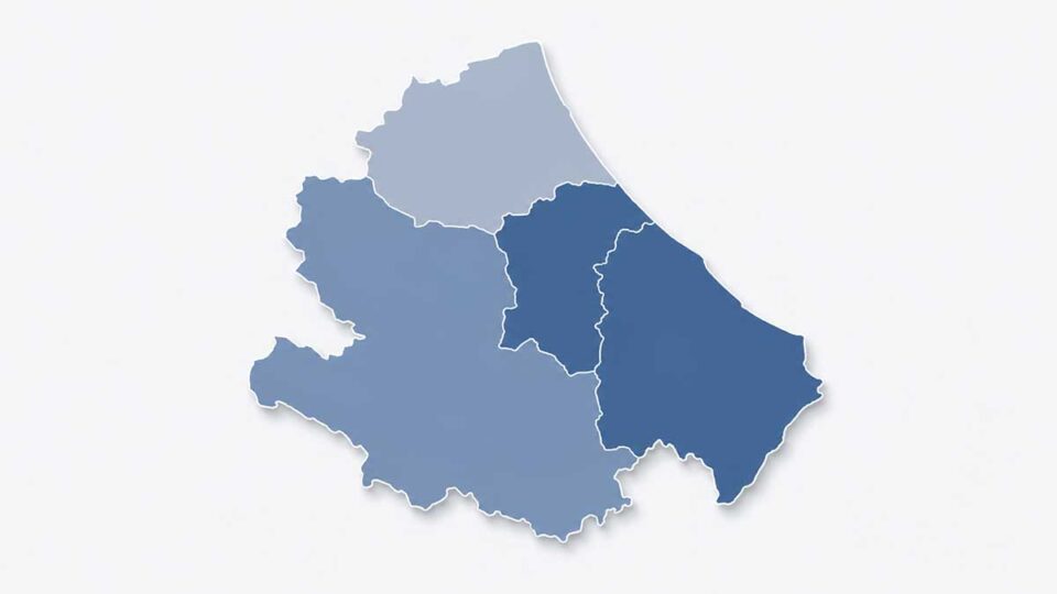 Cartina dell'Abruzzo con confini provinciali – interpelli scuola aggiornati