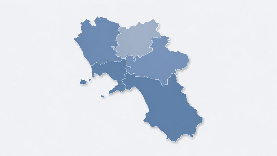 Cartina della Campania con confini provinciali – interpelli scuola aggiornati